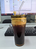康宁玻璃杯 耐高温高硼硅玻璃杯双饮杯咖啡杯带盖高颜值吸管杯 心悦双饮杯500ml 实拍图