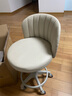 北风之恋吧台椅升降椅高脚凳酒吧椅前台收银台椅子美容旋转椅家用化妆凳子 米白色靠背【米白架-超静音轮】 实拍图