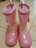 Hello Kitty儿童雨鞋女童中筒防滑雨靴美乐蒂小孩宝宝水鞋 炫彩红 210mm  实拍图