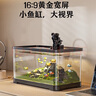 阔庭（KUOTING）鱼缸桌面透明生态鱼缸客厅水族箱黑色 实拍图