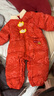 巴拉巴拉童装宝宝羽绒连体衣新生儿衣服婴儿2025春装哈衣爬服红色拜年服 红色调00366-灰鸭绒 80 cm充绒量83g 实拍图