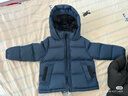 保姆鹅  儿童羽绒服宝宝中长款护脸加厚鸭绒外套防风保暖童装冬装 炭黑 130 实拍图