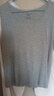 三枪薄款纯棉打底无袖衫透气罗纹棉质柔软蕾丝花边圆领休闲女背心 浅麻灰 XL 实拍图
