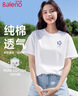 班尼路（Baleno）纯棉宽松短袖t恤女2025年夏季慵懒上衣休闲遮肉圆领百搭舒适女装 实拍图