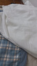 竹一百浴袍 纯棉吸水浴衣简约家居汗蒸服华夫格男女睡袍 白色 L码 实拍图