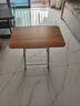 坤奉可折叠餐桌家用多功能简易方桌户外便携摆摊桌小户型客厅阳台长桌 胡桃色【60*40*50】双杠烤漆腿 实拍图