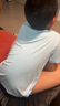 特步（XTEP）童装儿童夏季短袖针织衫短T男女童透气速干运动纯棉吸汗休闲T恤 天际蓝 【六边形-速干凉感】 165 cm 实拍图