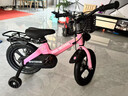 贝琦童儿童自行车男孩2-3-6-7-9岁5中大童小女孩脚踏单车宝宝童车 樱花粉一体轮+双碟刹后座版+京东专供 14寸适合身高(95-105)CM 实拍图