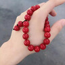 芯奢红色樱桃车厘子菩提根手串女绕指文玩朱砂色手链女菩提子佛珠手持 车厘子樱桃款 实拍图