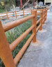 水泥仿木护栏仿树皮围栏栅栏河道景区园林仿木栏杆混凝土仿藤护栏 立柱咨询客服 实拍图