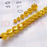 咏者黄金猫眼珠3D硬金足金999闪亮车花转运珠路路通DIY手链女手串礼物 3毫米直径约0.08-0.09g 实拍图
