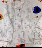 ROVO纯棉孕妇夏季月子服睡衣产后哺乳100%纯棉开衫套装喂奶专用居家服 天使兔【带胸垫】 M（适合于95-120斤） 实拍图