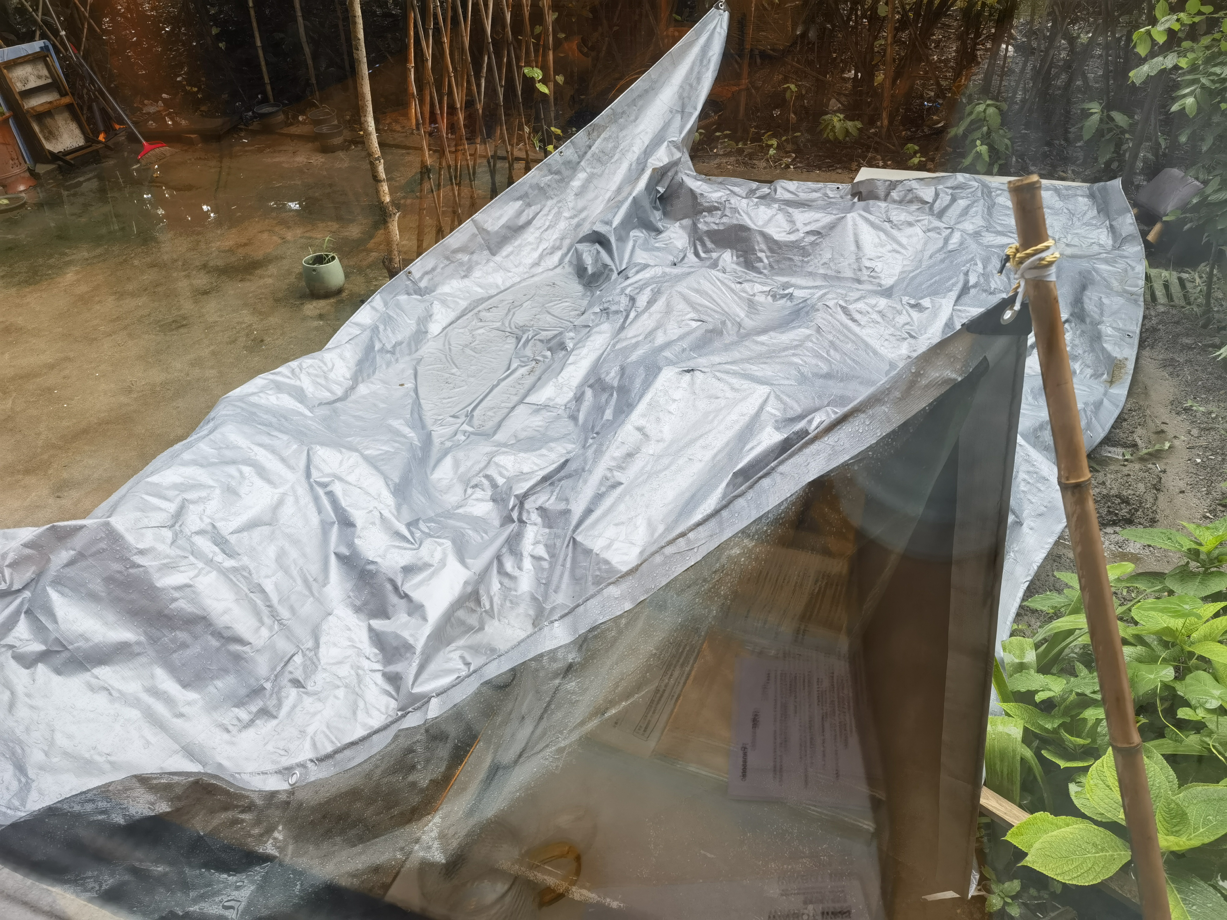 双临加厚防雨布防水布篷布户外遮阳苫布工地防尘遮雨棚布塑料布3*5 实拍图