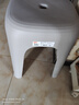 禧天龙塑料凳子方凳高凳加厚耐磨家用餐椅浴室凳节节高凳 冰河灰 1个装 实拍图