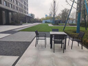 户外塑木桌椅庭院防腐木防水防晒室外休闲院子桌椅组合套装茶桌 120*80长方桌+木塑椅6把默发无孔 实拍图
