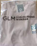 GLM华夫格短袖男款夏季宽松大码重磅白色五分袖简约百搭圆领男士t恤 实拍图