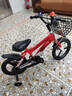童贝星儿童自行车男孩2-3-6-8-9岁小孩单车脚踏车宝宝童车 中国红+ 一体轮 +水壶款头盔大礼包 14寸适合身高95-115cm 实拍图