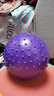 波比超人羊角球儿童感统训练跳跳球玩具婴儿幼儿园加厚蹦蹦球充气弹跳玩具 2-4岁 紫色 球体尺寸35cm 实拍图