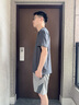 雾卡 【三件装】短袖t恤男纯色棉宽松夏季士半袖潮流衣服情侣装 卡其+深灰+黑色 XL 建议135-150斤 实拍图