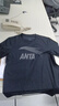 安踏（ANTA）t恤男士短袖夏季薄款圆领潮流大logo纯色舒适透气跑步上衣运动服 -5基础黑/灰标 L (175) 适合120-140斤 实拍图