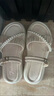 百丽踏踩屎感大码凉鞋女41一43夏季外穿孕妇防滑凉拖鞋一体两穿2025新款 米白 38 (240mm) 实拍图