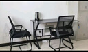 汉蜂电脑椅家用办公培训会议椅人体工学椅学生宿舍书房靠背椅子电竞椅 黑框黑网弓形海绵款 实拍图