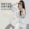 婧麒（JOYNCLEON）月子服春夏纯棉孕妇可哺乳睡衣产前产后透气舒适蓝XXL Jyz154235 实拍图