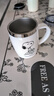 史努比（SNOOPY）保温杯 带手柄不锈钢办公保温杯水杯可爱杯子情侣杯420ML 白色 实拍图