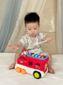迪漫奇婴儿儿童玩具多功能合一巴士车六面体打地鼠音乐敲琴0-1岁红 实拍图