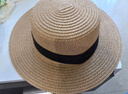 目丸平顶草帽女法式草编礼帽2025新款夏季大檐遮阳帽子海边度假太阳帽 1#凹顶黑-升级款软顶【帽檐8CM】 实拍图