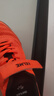 卡尔美（KELME）儿童足球鞋魔术贴免系带碎钉TF透气学生球鞋6873003 荧光橙 34 实拍图