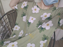棉绸睡裙女夏薄款2025新款睡衣韩版甜美少女网红家居外穿裙子QM 绿底小花2301 均码 (90-140斤内穿) 实拍图
