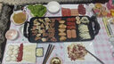 奥克斯（AUX）烤肉锅电烤盘家用电烤炉烤肉盘大容量大尺寸多功能烧烤串机烤肉机轻烟大功率不粘 5-12人特大号烤盘 1层 实拍图