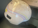 蓝极星超轻骑士头盔电动摩托车透气头盔夏季男女头盔轻便半盔夏日清凉盔新国标3C认证A类 卡其紫M【小头围52-58cm】 标配透明短镜 实拍图
