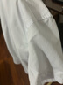 帕托瓦短袖衬衫男士夏季纯色白衬衫男韩版修身商务休闲衬衣白色XL 实拍图