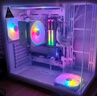Thermalright（利民）TL-C12W-S V3 X3白色ARGB12cm机箱风扇 无限镜灯光风扇 幻彩风扇ARGB 4PIN PWM调速风扇 实拍图