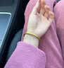 中国黄金（CHINA GOLD）无孔古法素圈黄金手镯足金素圈镯子结婚七夕情人节礼物送女友妈妈 【古法无孔】圈号58 约5.1g 实拍图