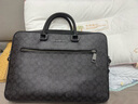 蔻驰（COACH）【专享直降】男士男包经典标志ETHAN纤巧型公文包商务手提包通勤 QB/炭黑色/黑色 实拍图