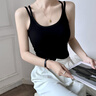 俞兆林小吊带背心女士带胸垫外穿美背文胸一体内搭无袖春夏打底上衣黑色 实拍图