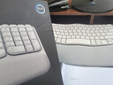 罗技（Logitech）Wave Keys波浪键盘 人体工学键盘 办公键盘 无线键盘 蓝牙键盘 配备软垫掌托 3台设备连接 白色 实拍图