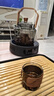 忆壶茶（YIHUTEA） 茶壶玻璃泡茶壶侧把过滤煮茶壶加厚耐热电陶炉烧水壶养生煮茶器 【11件套】1000ML黑色套装 实拍图