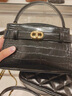 CHARLES&KEITH鳄鱼纹凯莉包手提斜挎婚包包女包生日礼物CK2-50270880-1 Black黑色 S 实拍图