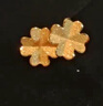 周六福足金999四叶草黄金耳钉女耳饰生日礼物计价AA096009 一对 约0.73g 实拍图