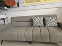 新款钢琴键猫爪皮折叠沙发多功能直排布艺网红懒人出租房小沙发床 【猫爪皮】浅灰色 钢琴款 200cm 含扶手可当床送抱枕 海绵款 实拍图