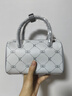 Kappa卡帕 新款女式单肩斜挎包时尚百搭波士顿包包通勤老花手提包 海盐灰 实拍图