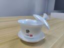 西多米盖碗茶杯羊脂玉白瓷三才盖碗泡茶功夫茶具德化茶碗谢师礼物毕业季 实拍图