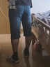 2025夏季薄款七分牛仔裤男士宽松直筒弹力7分牛仔短裤休闲5分中裤 蓝色 32 建议125-135斤 实拍图
