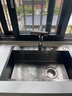 浪鲸（SSWW）厨房水槽枪灰色纳米不锈钢台下盆洗碗池洗菜盆家用一体大单槽TK12 75×46雨幕龙头+皂液器 实拍图