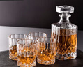 CLITON 玻璃威士忌酒杯 烈酒杯洋酒杯家用玻璃杯4只酒杯+1个酒樽套装 实拍图