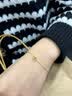 中国黄金（CHINA GOLD） 18k黄金环环相扣手链女款双环纪念老婆生日礼物情人节礼物送女友 18K金环环相扣手链【品牌礼盒】 约0.75g 实拍图